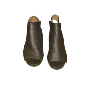 SOUL Naturalizer Booties "Daph" Peep Toe heels Black Zipper size 7.5